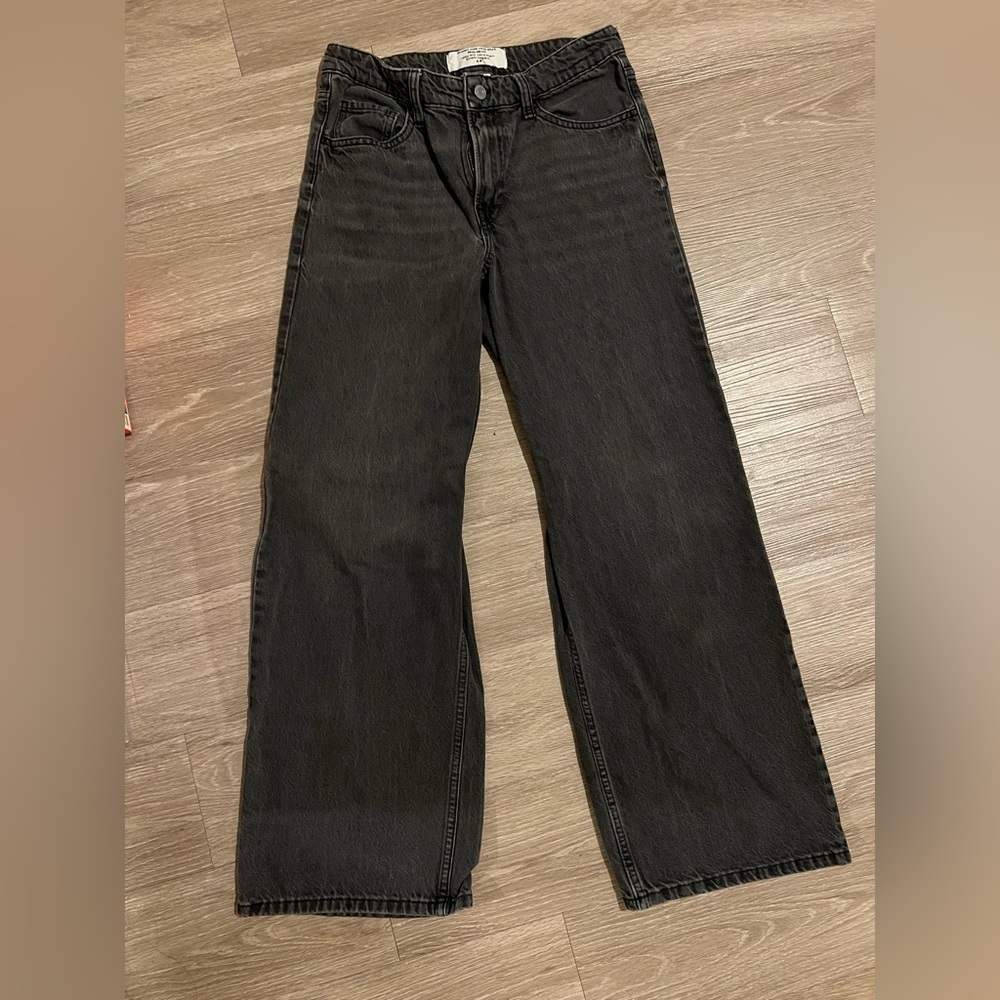 H&M Wide Leg Black Wash Jeans